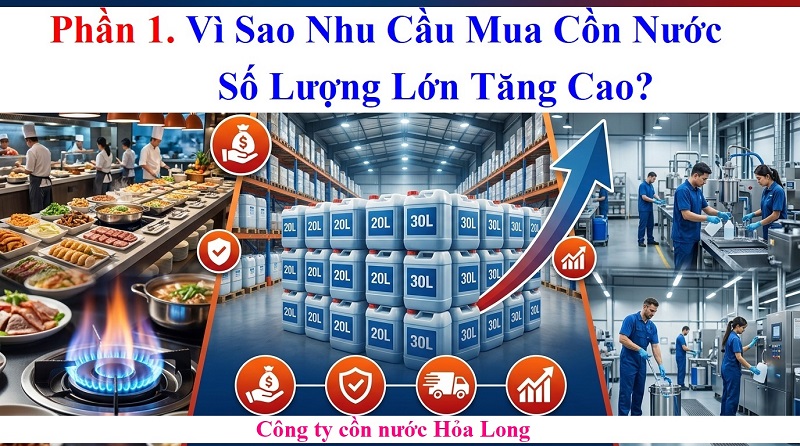 Bán Cồn Nước Số Lượng Lớn – Giải Pháp Tiết Kiệm Và An Toàn Cho Doanh Nghiệp
